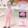2026 Customizable Girls' Long Sleeve Sun Protection Swimsuit for Surfing & Rafting