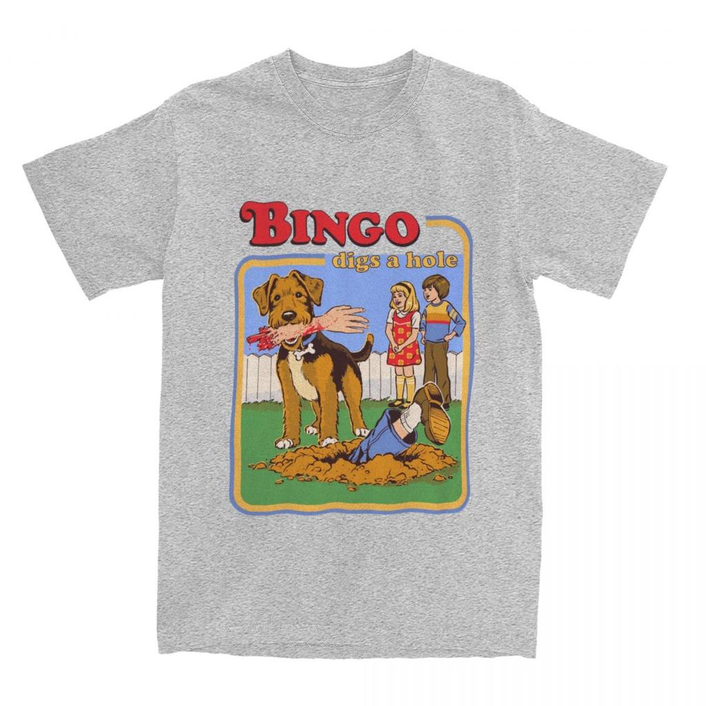 Men Women Vintage Horror Dark Art Bingo Digs A Hole T-Shirts Apparel Awesome 100% Cotton 80s Humor T Shirt