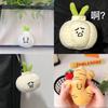 Adorable Four Inch Plush Vegetable Hanging Figures With Soft Colors And Cute Shapes