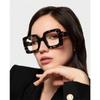 Fashion Anti-Blue Glasses Women'S Personality Plain Square Large Frame Flat Glasses Glasses Frame Tide Tr90 Glasses Frame