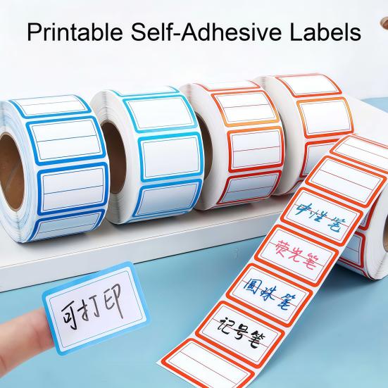 500 Pcs Label Stickers, Color Coding Self-Adhesive Name Tags, Waterproof Removable Labels for Handwriting File Folders, Price Tags, Shelves