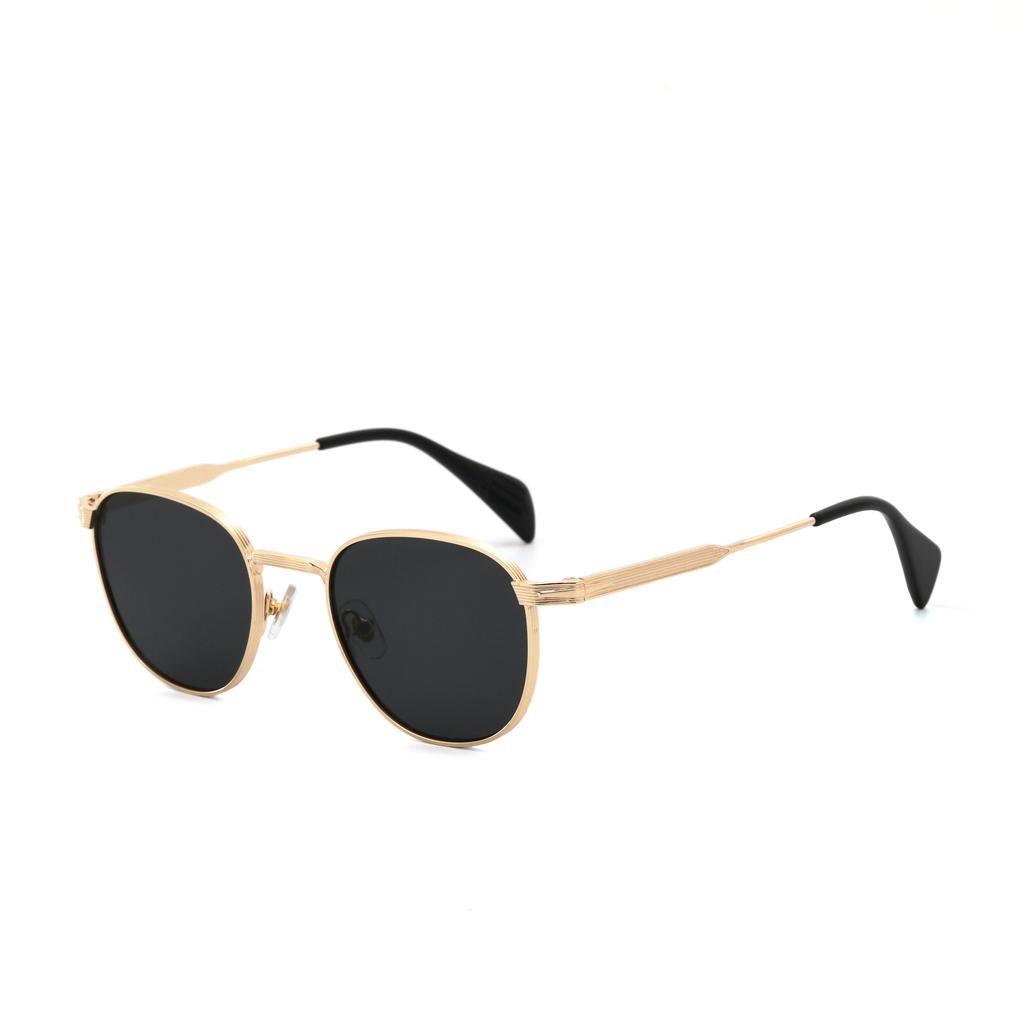 Oem Gafas De Sol  High Quality Light Weight Men Women Luxury Black Gold Square Metal Frame UV400 Sunglasses