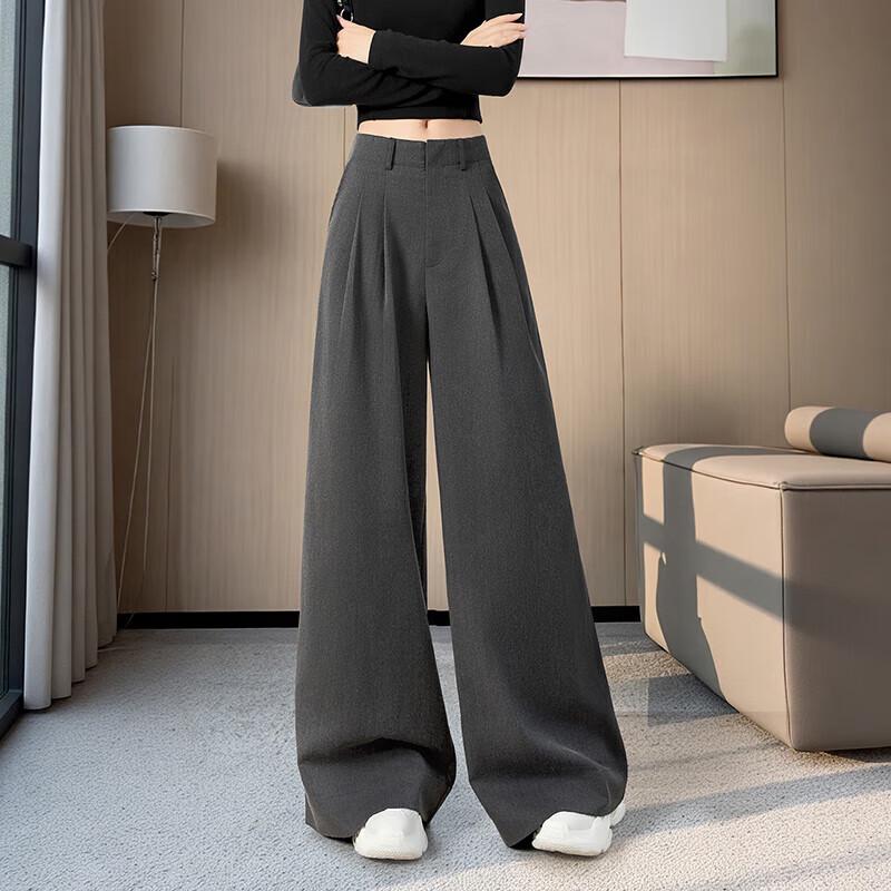 Women's High-Waist Wide-Leg Casual Trousers