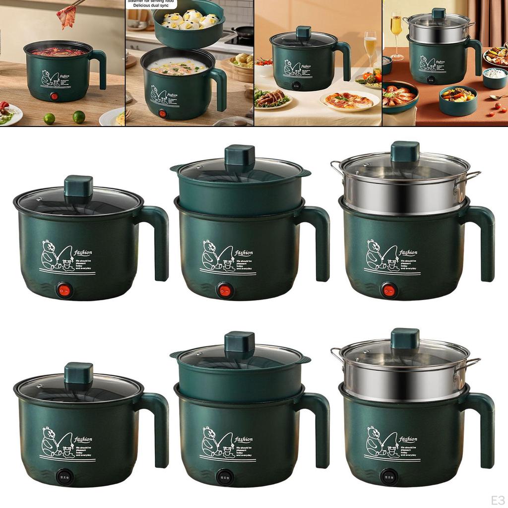 Small Electric Rice Cooker Fit 12 People Nonstick for Noodles Ramen Cooking Only Pot