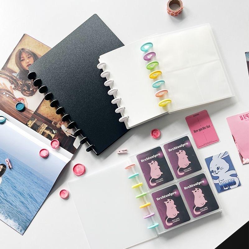 4/9Grids Kpop Photocard Binder Large Capacity Photo Album Idol Cards Storage Book Photo Protector Cover Binder With 20 Pages Set
