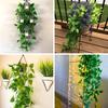 6PCS Synthetic Hanging Foliages with Sun Resistant Durable Construction Perfect for Household Yard Decorations