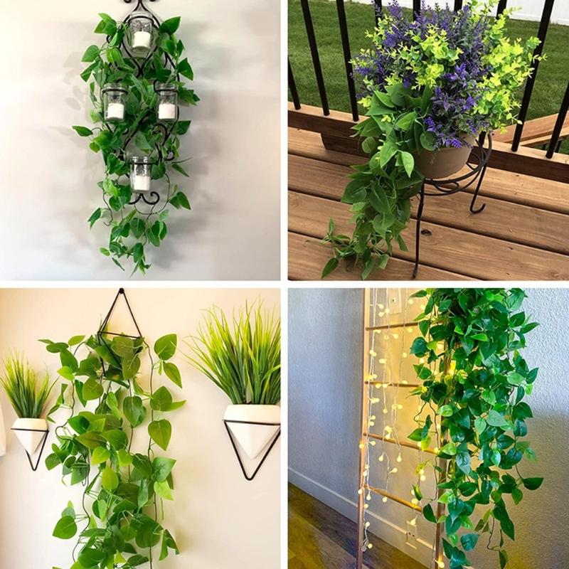 6PCS Synthetic Hanging Foliages with Sun Resistant Durable Construction Perfect for Household Yard Decorations
