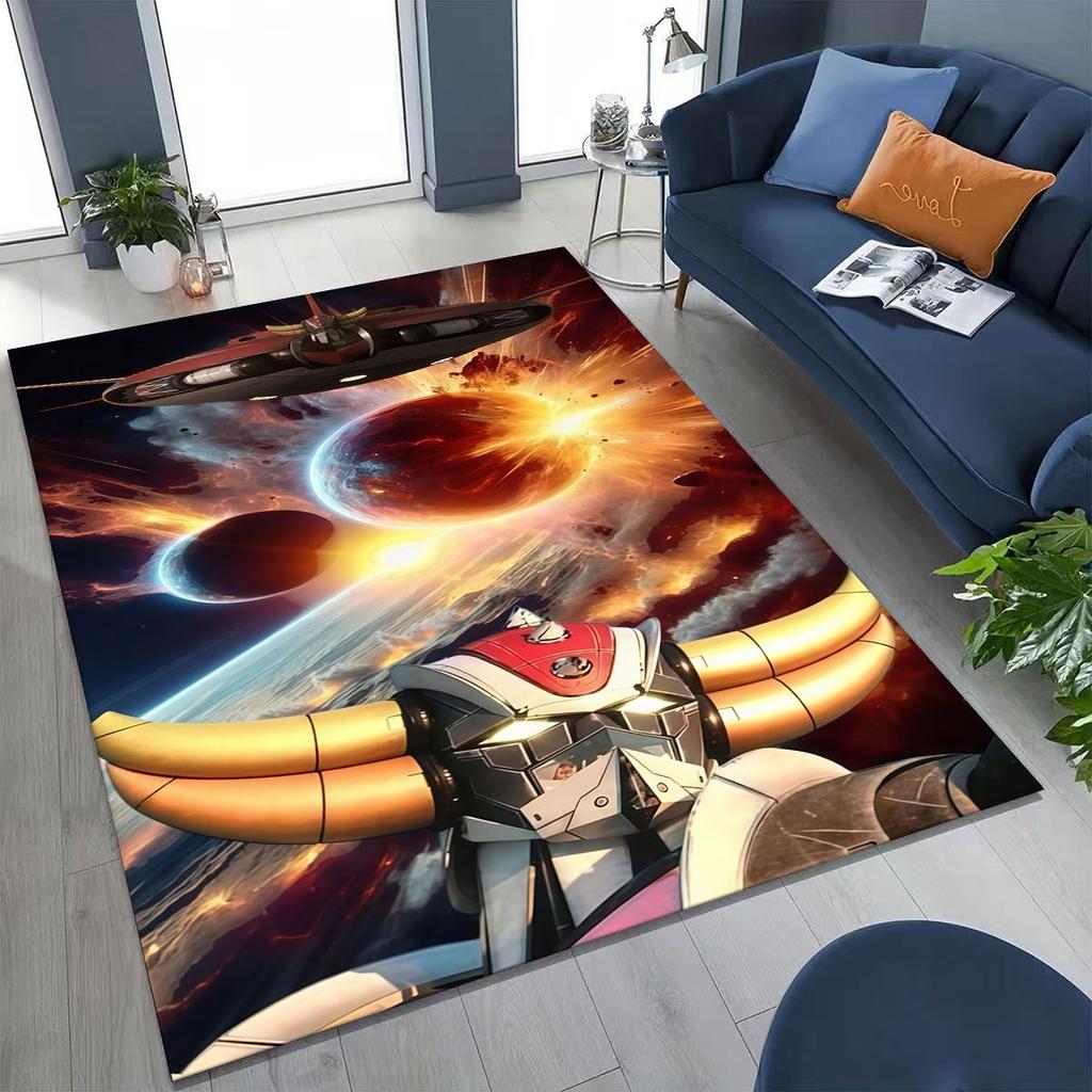 2026 New UFO Robot Grendizer U Cartoon Rug for Bedroom Living Room Sofa Home Doormat Decor,Large Kids Play Non-slip Floor Mat