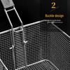 304 Stainless Steel Frying Basket for Electric Fryer - Oil Control, Thickened Design for Frying Skewers and French Fries