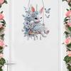 Easter Bunny Diamond Art Hanging Pendant Diamond Painting Home Decor 5D DIY Diamond Painting Dots Pendant for Window Decor