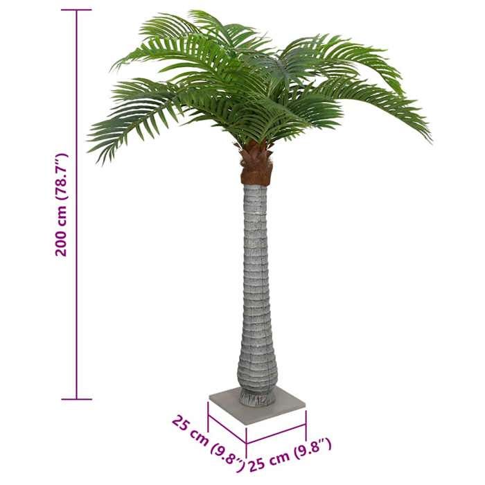 VidaXL Artificial Palm Tree 15 Leaves 200 Cm Green, Artificial Plant, Artificial Tree, Palm Tree, Fake Plant, Fake Tree 4103577