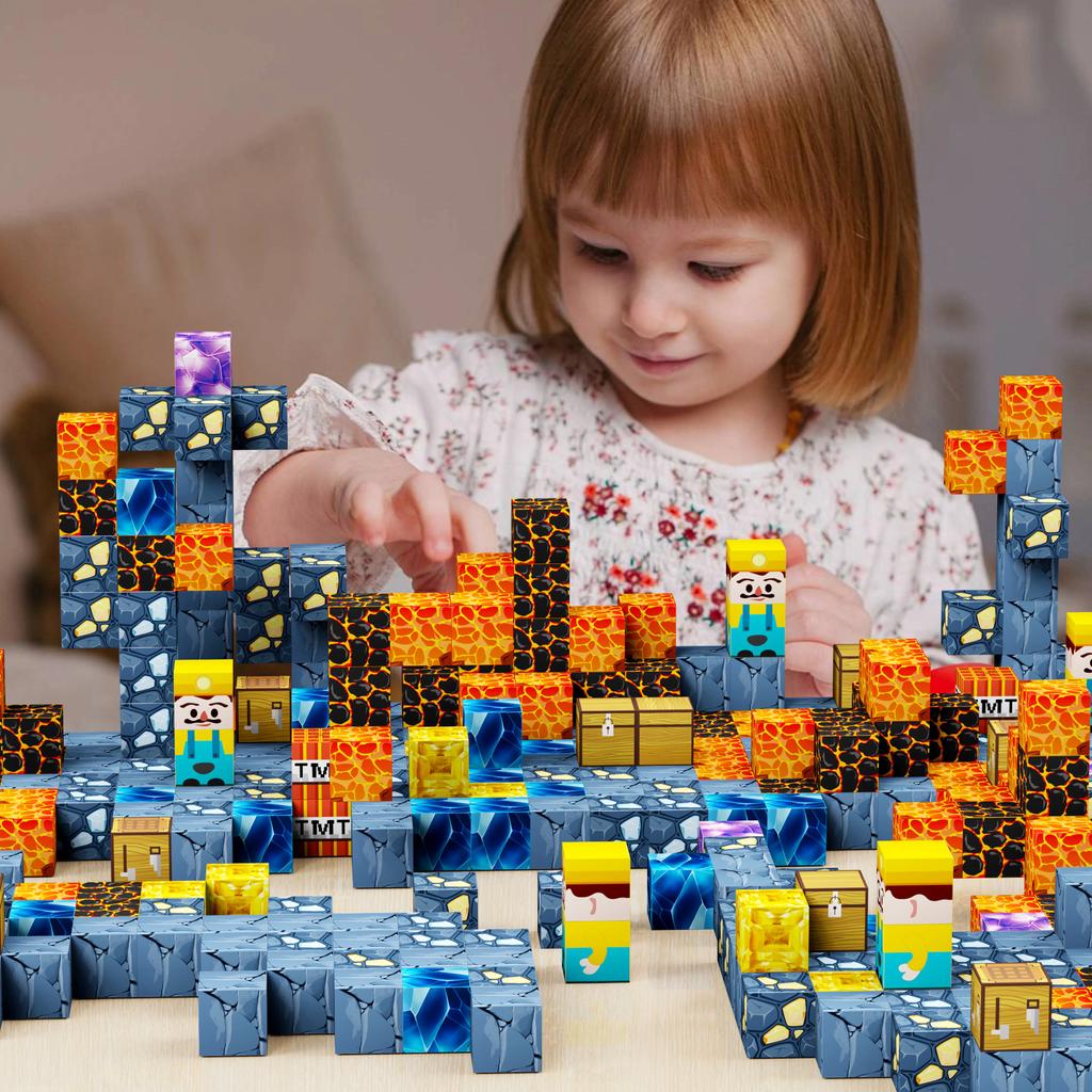 80PCS Big Sword Magnetic Blocks STEM Toy Build Set for Boys Girls Age 3+ Sensory Toys for Toddlers Gifts Construction Toys