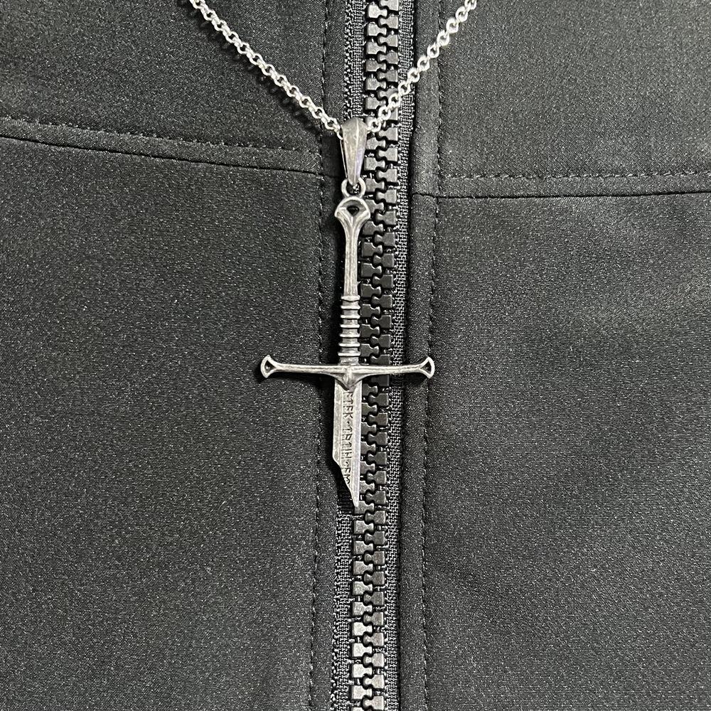 Aragorn Narsil Broken Sword Cosplay Necklace Vintage Punk Choker for Women Men  Accessories  Jewelry Gifts