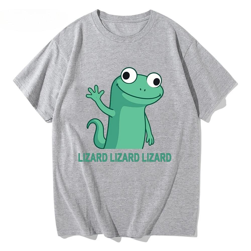 Funny Lizard Meme T Shirt 2026 Fashion Women Aesthetic Tee Unisex Funny New Streetwear Kawaii Printed Y2k Summer Tees Tops