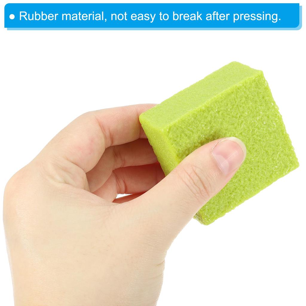PATIKIL Pickleball Paddle 1 Square Rubber Pickleball Racket Dust Remover Bar Green 5x5x2.5cm Eraser, Piece, Cleaner,