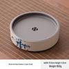 Ceramic Gongfu Tea Tray with Blue & White Floral Design