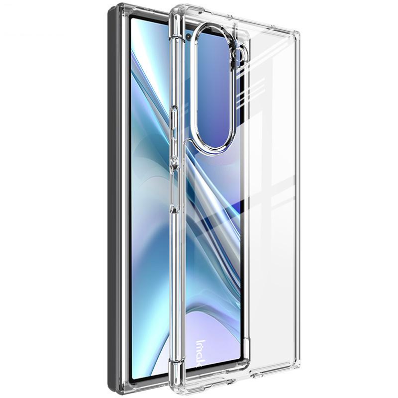 

IMAK For Samsung Galaxy Z Fold6 5G Case TPU Frame PC Back Clear Phone Cover A