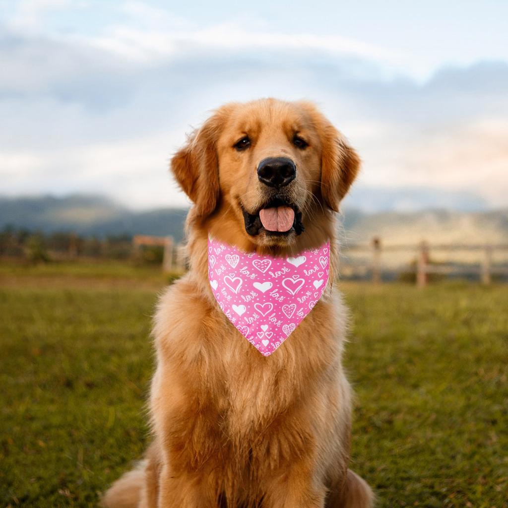 Valentine's Day Pet Clothing Love Pet Water Scarf Dog  Scarf Pet Accessories Dog Scarf