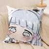 Kamizato Cute Genshin Impact Cushion Cover Silky Short Plush Invisible Zipper Dustproof Sofa Pillow Case For Home Decor