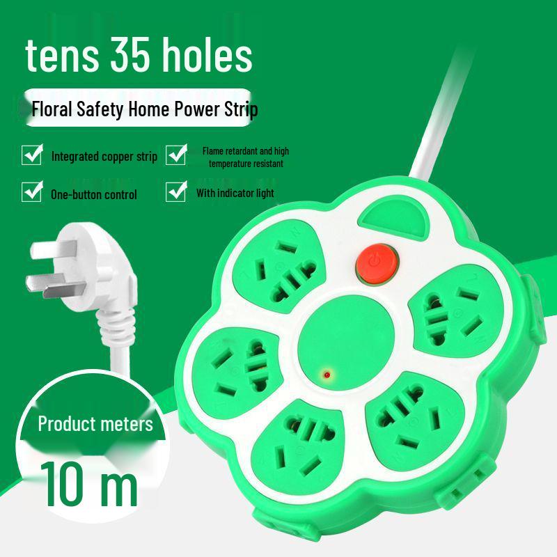 Creative USB Multi-Hole Power Strip with Anti-Leakage Socket for Dorm & Home