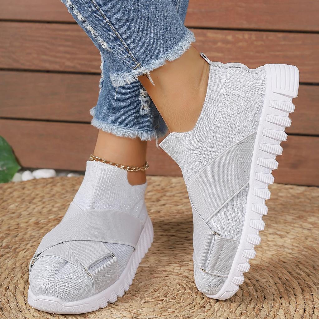 Ballerines Classiques pour Femmes Été Plage Maille Slip-on Chaussures Bout Rond Femme Patchwork Fleur Chaussures Décontractées Grande Taille