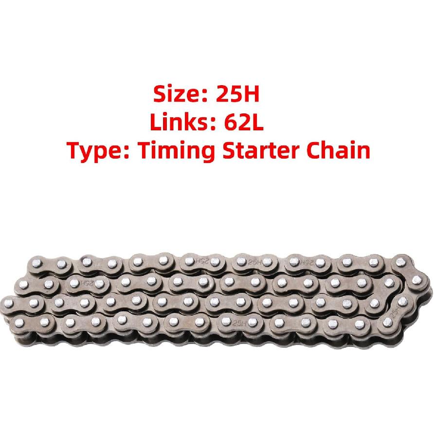 KAMIER 25H 62 Links Timing Starter Chain Breaker For 70Cc 90Cc 110Cc 125Cc TaoTao ATA Kazuma Falcon Coolster Mountopz Lifan Vitacci Ice Bear Sunl