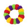 Cat Collar Colorful Plush Ball Adjustable Neck Wear Rainbow Color Anti-bite Anti-lick Pet