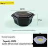 Disposable Black Meal Prep Container Bases (850ml, 200 Sets)