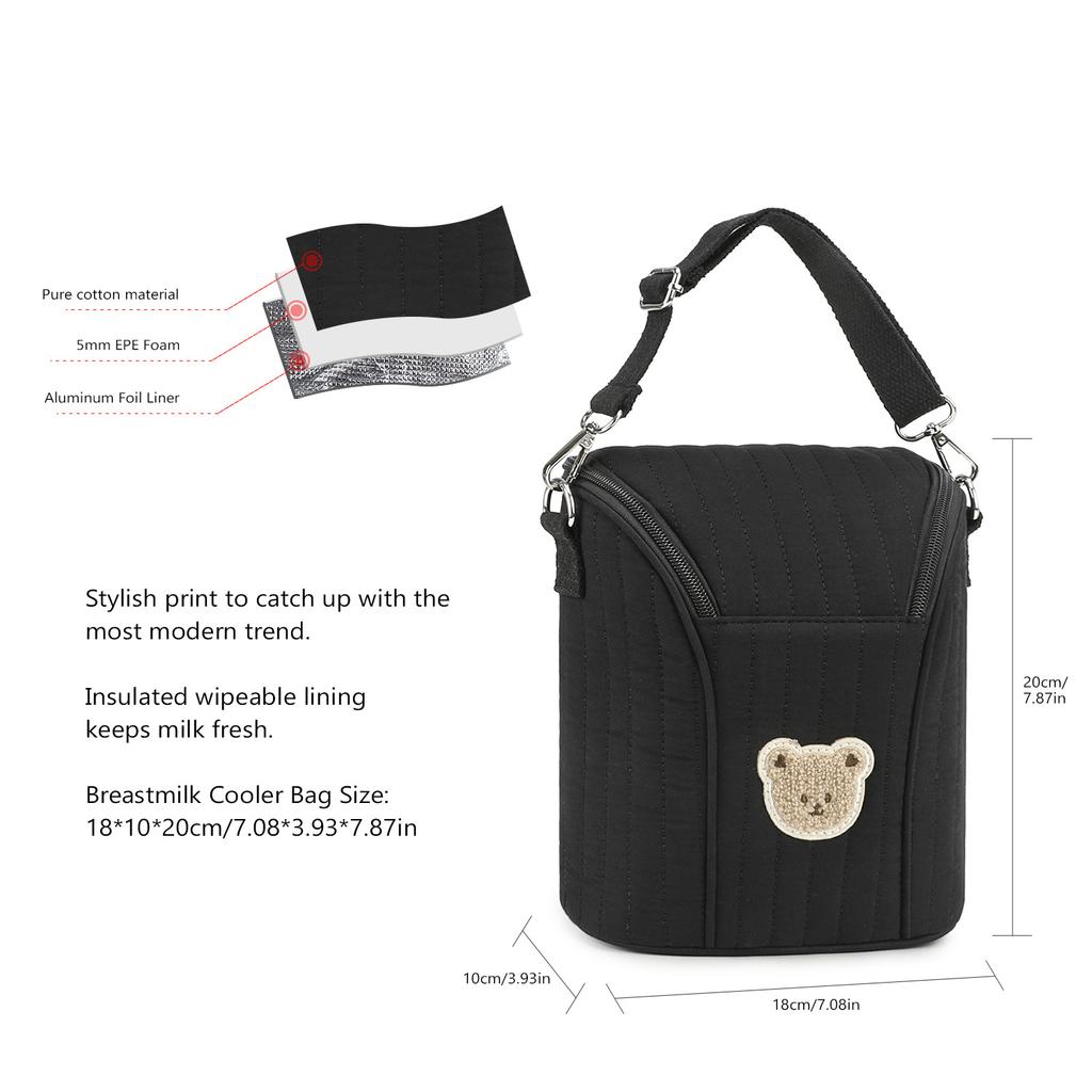 Mommy Bag Korea Cute Bear Portable Multifunctional Stroller Nappy Bag Soft Maternity Storage Bags Baby Diaper Organizer