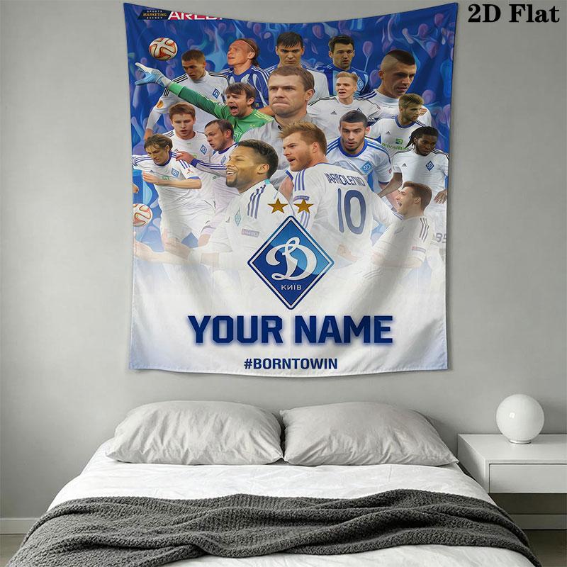 Custom Dynamo Kyiv Wall Hanging Printed Fabric Blanket Decorative Tapestries for Bedroom Living Room Home Decor