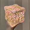 Cadeau de Saint-Valentin: Veilleuse Tulipe Faite à la Main Rubik's Cube - Parfait pour l'Anniversaire de la Petite Amie