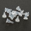 Non-slip 50x Soft Clear Earring Backings Silicone Rubber Safety Pads Backstops Replacement for Earring Studs Hoop DIY