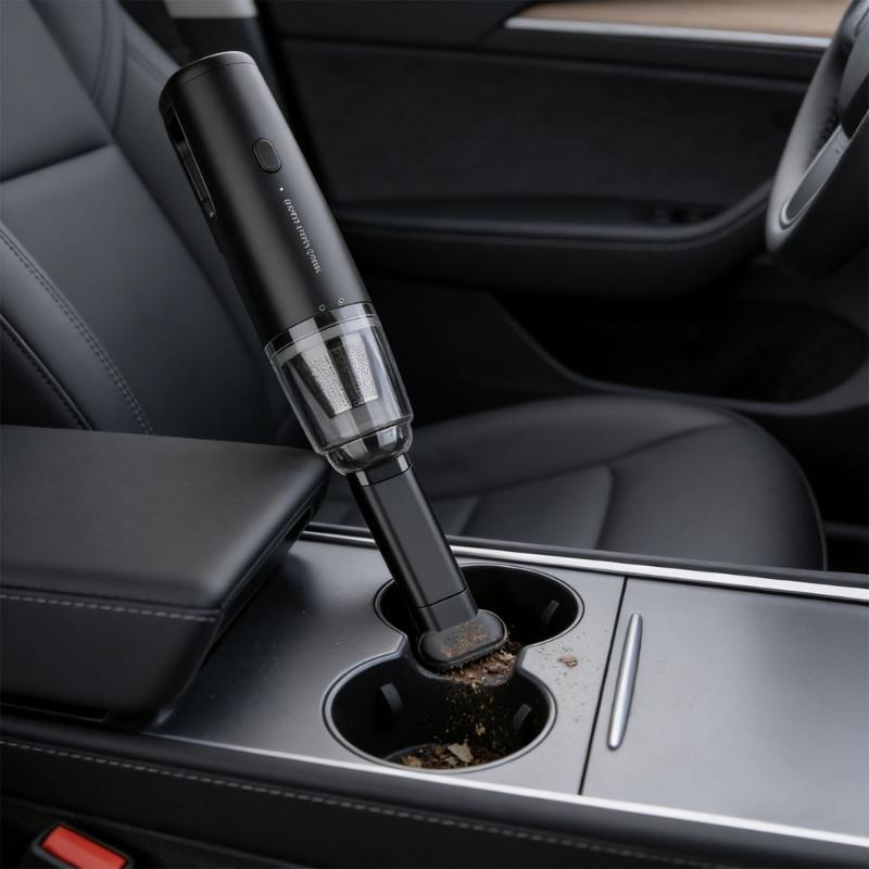 Portable Mini Handheld Vacuum Cleaner Cordless Design High Power Suction Two Modes for Vehicle Efficient Dust Removal