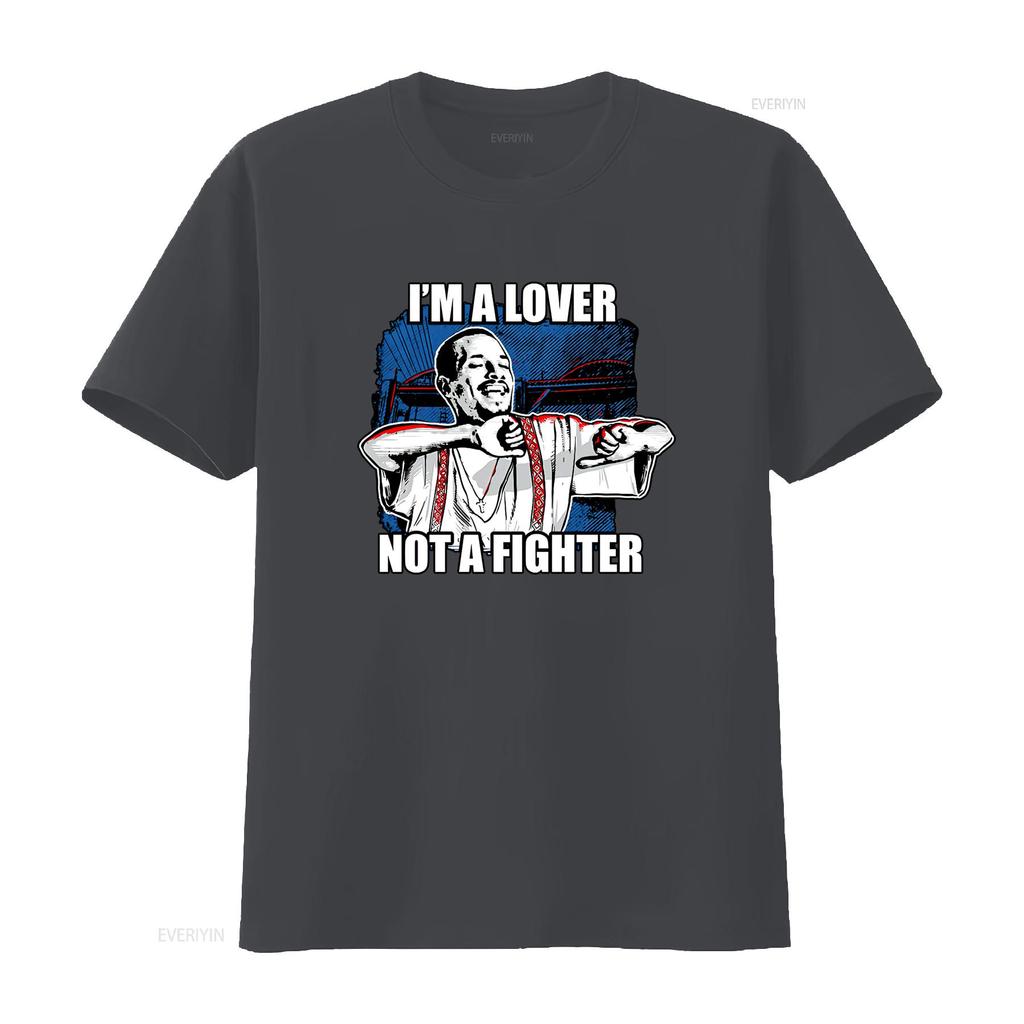 Blood in Out T Shirt Im a Lover Not Fighter for Men American Style vintage Washed Soft streetwear Comfortable homme graphic
