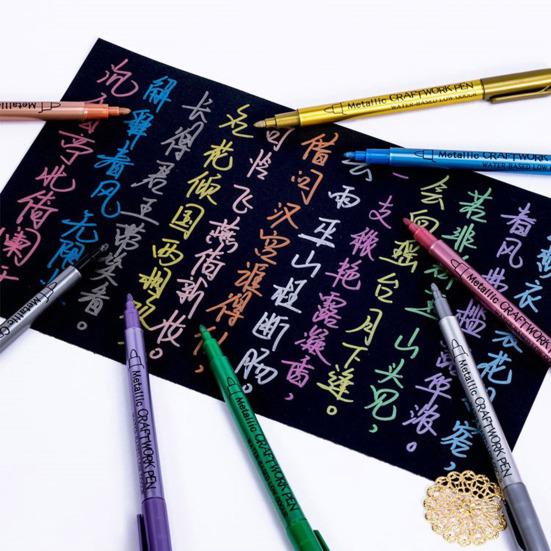 Zestaw 12 szt./pudełko długopisów żelowych Jasne, nasycone kolory Mocne pokrycie Klips Projekt Długopisy atramentowe Papier