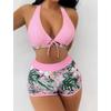 Costume da bagno a vita alta Costume da bagno estivo da donna Costume da bagno bikini Plus Size Costume da bagno da spiaggia da donna
