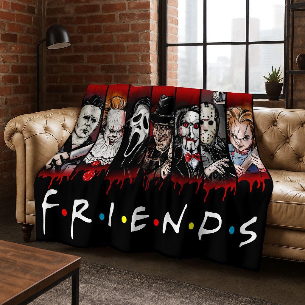 Manta de Franela de Personajes de Terror S-Grito Cara de Fantasma, Manta Suave Acogedora para Hogar Dormitorio Cama Sofá Cubierta de Picnic Regalo para Niños