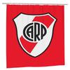 Club Atltico River Plate Logo Shower Curtain - Removable Polyester Bathroom Decor With Grommet Top, Vibrant Red & White Team De