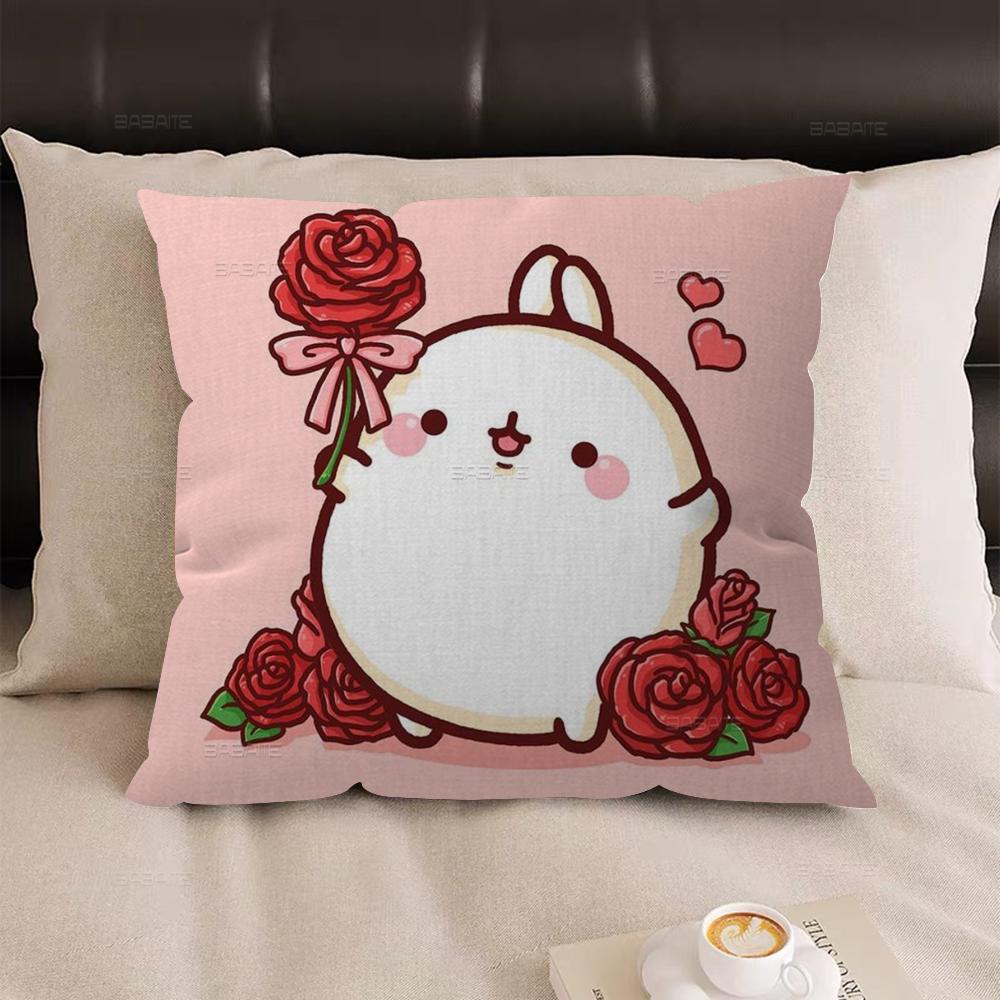 Cute Bunny Rabbit Pillowcase toon Gift Cushion Cover Bedroom Home Sofa Chair Seat Decor pillow case