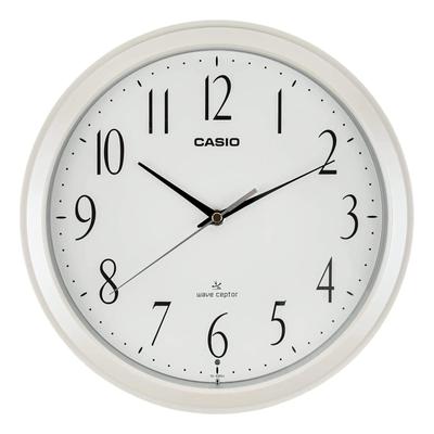 Wall Clock Radio White Diameter Analog Second Hand Stops At Night 26.8cm IQ-1060J-7JF