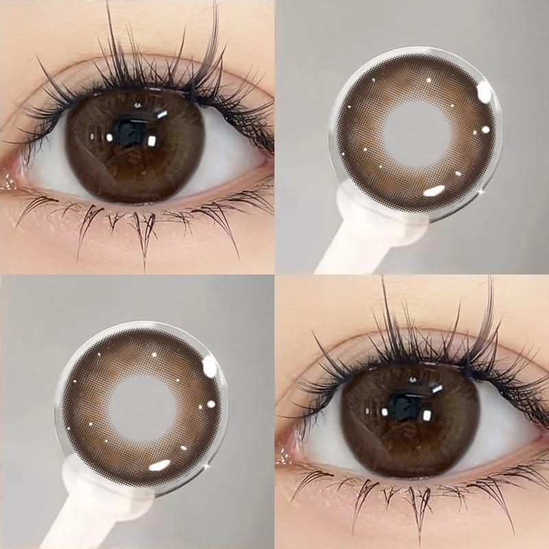 Doll eye Contact Lens 14.5mm Mill Creek 2pcs Lively Blue Soft Lens Annual For Men Women Prescription Natural Myopia Color Eyes