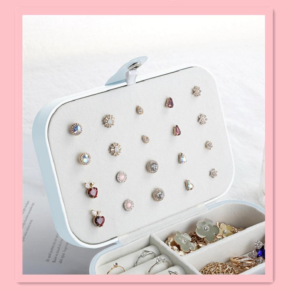 Urlaub Geschenk Große Kapazität Reise Schmucketui Leder Langlebig Reise Schmuckbox Einfach Tragbar Schmuck Organizer Reise