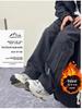 Boys' Waterproof Windproof Cargo Pants - Velvet Lined, Outdoor Autumn/Winter Wear for Middle & Big Kids