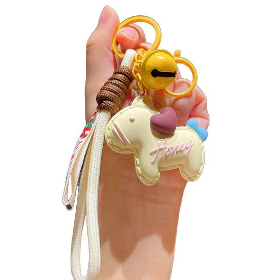 Breloc din Rășină Design Cal Lanț de Chei Portabil Ușor cu Șnur Suport Chei Stil Minimalist