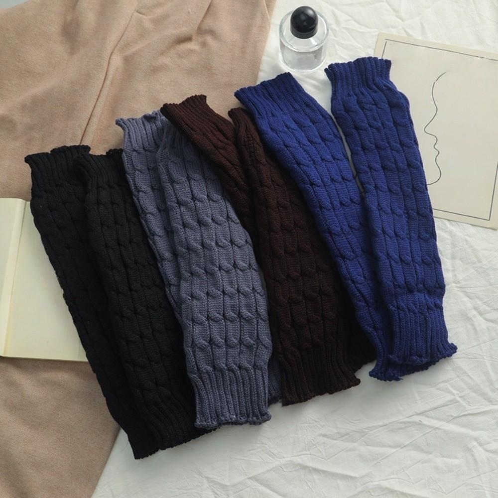 Knee High Winter Leg Warmers Thickened Knitted Leg Coverings Socks Fleece Leg Warmers  Streetwear