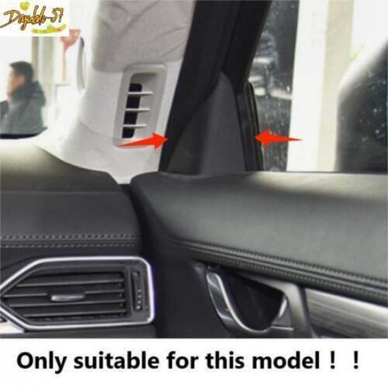 For Mazda CX-5 2017-22 Car Front Door Window Triangle A Pillar Colum Cover Trim