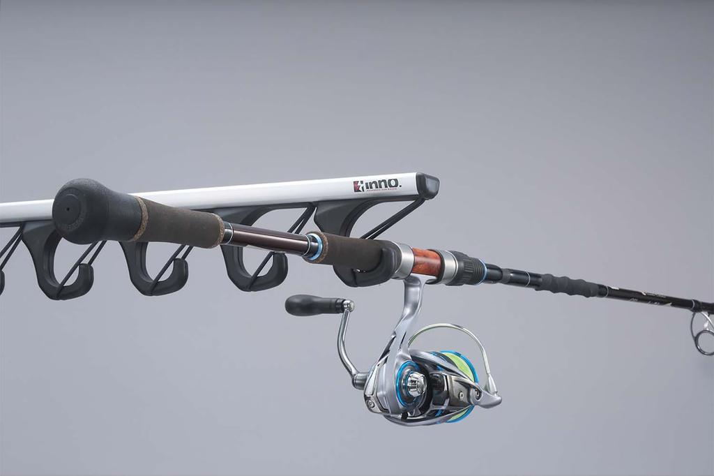 Carmate inno Wide Rod Holder for Toyota Hijet NV100 Clipper Atrai Car Fishing Rod Rod Ceiling Side Hanger Fishing Rod IF19 J-Hook (10-Rod Capacity)