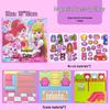 Magnetic Quiet Book: Handmade DIY Dress-up Toy for Girls, 18cm with No-Cut Stickers