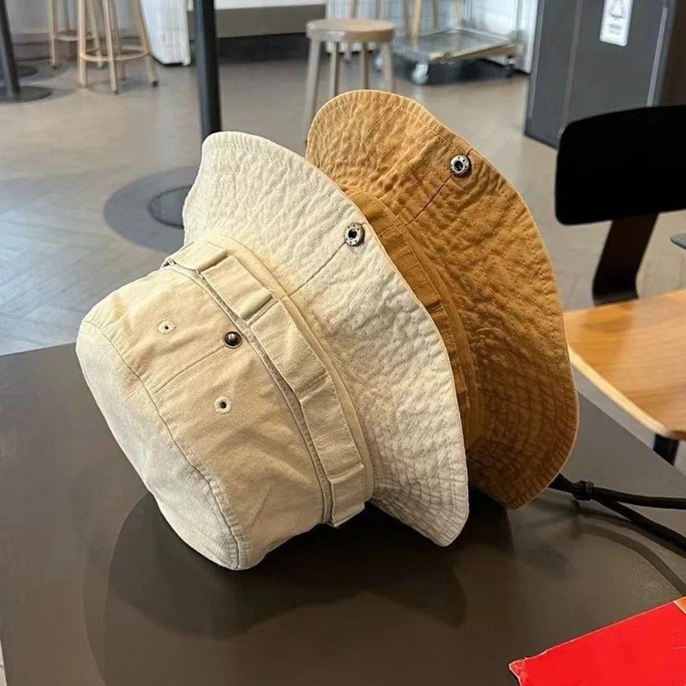 Sunscreen Jeans Fisherman Hat Adjustable Sunscreen Hat Sweet Denim Bucket Hat  Women