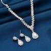 1 Set Of Fashionable And Simple Water Droplet Necklace, Earrings, Jewelry Set, Women's Wedding Banquet Party Daily Accessories